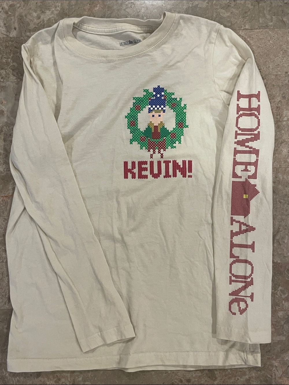 Home Alone "Kevin" Cream Long-Sleeve Holiday Tee